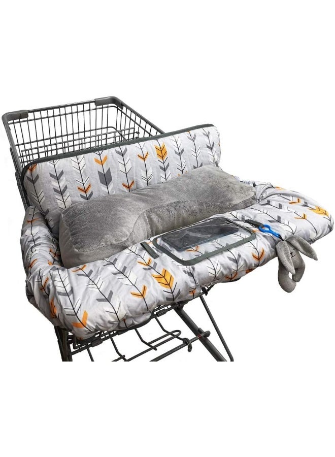 DODO NICI Shopping Cart Cover for Baby, High Chair Cover for Boy Girl, Infant Grocery Cart Cushion with Removable seat Positioner and Cellphone Holder - Image 1